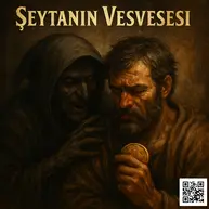 Bu görsel, âhir zamanın karanlık fısıltılarını simgeleyen, başında kapüşonu, yüzü karanlığa gömülmüş bir figür aracılığıyla, şeytanın sinsi ve gizli yaklaşımını temsil eder. Gölgeyle örtülmüş bu suret, insan nefsine yönelen aldatıcı vaatlerin ve vesveselerin sembolüdür.<br />İmanla aydınlatılmamış her kalp, bu karanlık figürün hedefi olabilir...